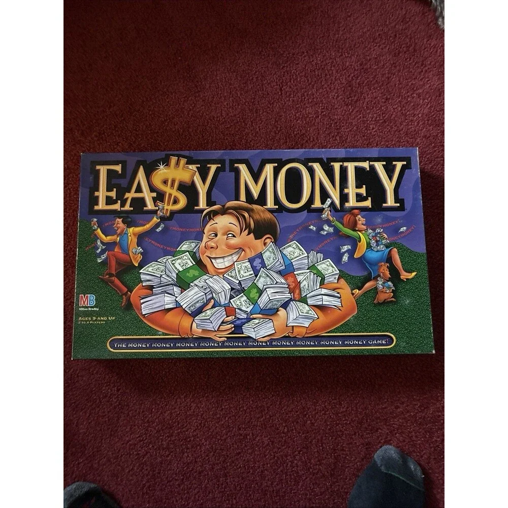Vintage 1996 Easy Money Board Game Milton Bradley Classic Edition Complete(Read)